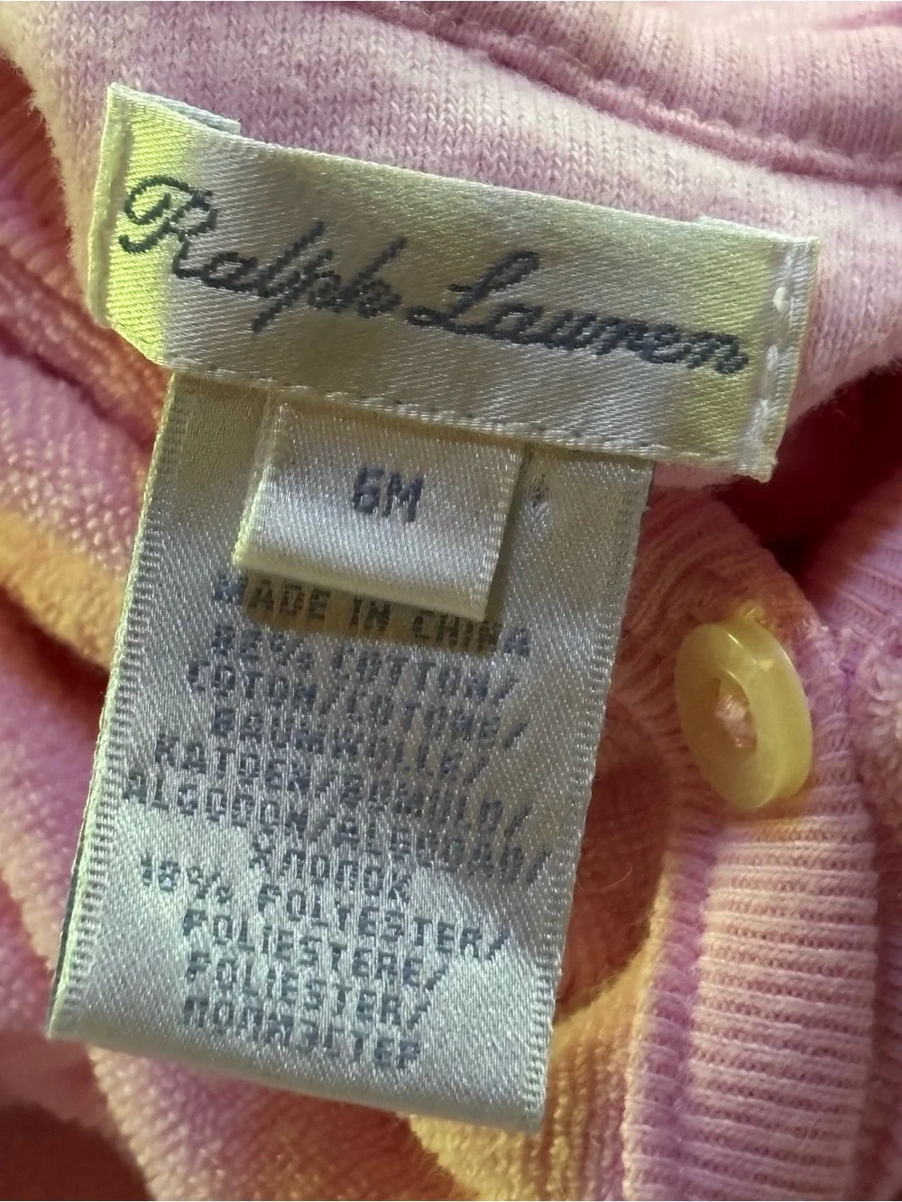 Ralph Lauren Infant Sz 6M Pink Terry Cloth Hooded Swim Coverup/Dress Aqua Pony